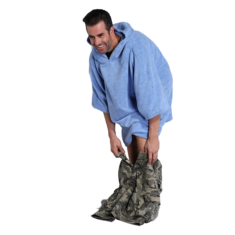 Online Superabsorbente bata de baño cambiante, Toalla poncho para surf con capucha, talla única