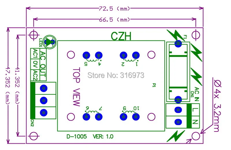 D-1005//H,AC15V Electronics-Salon Primary 115VAC Secondary 2x 15VAC 5VA Power Transformer Module