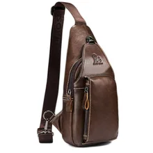 Бренд из натуральной кожи с отделкой из натуральной кожи Для Мужчин's нагрудная сумка в стиле casual Ретро сумка через плечо с защитой от краж телефон карман для сертификата сумка сумки через плечо