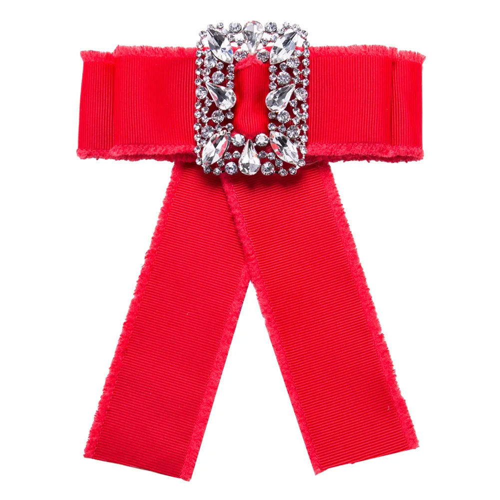 Милый блестящий хрустальный галстук-бабочка женский корсаж твердая тканевая лента Fabirc галстук-бабочка женское платье блузка рубашка Duftgold