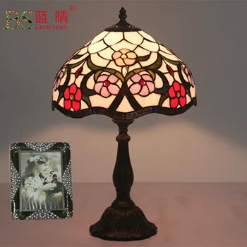 

Mediterranean Retro Style Glass Turkish Mosaic Table Lamps Handworked Study Bedroom Home Art Decor Turkish Lamp