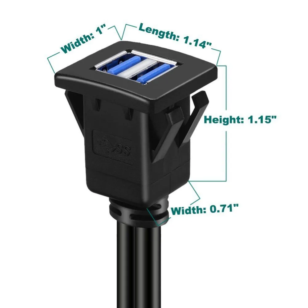 USB لوحة دافق جبل كابل يو إس بي 3.0 تمديد USB جبل ، اندفاعة جبل ، دافق جبل ، كابل تركيب اللوحة ، ل سيارة ، قارب ، دراجة نارية