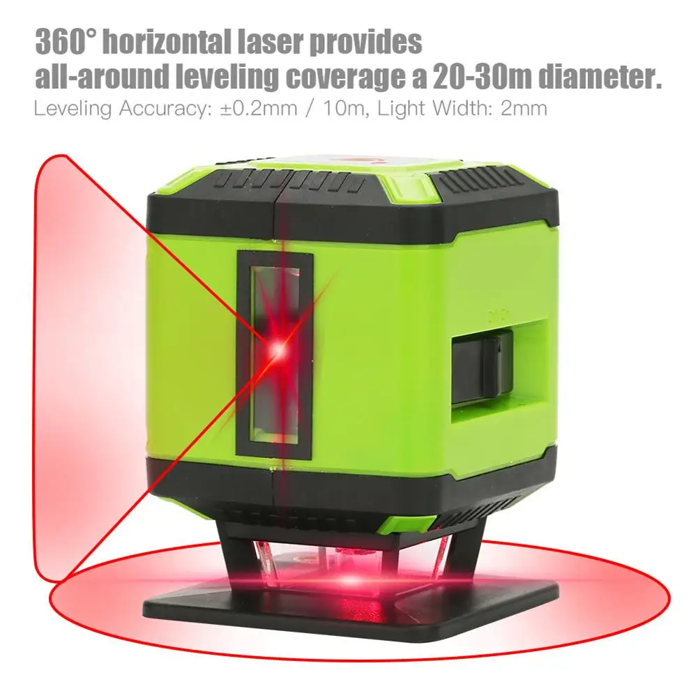 

New Automatic Leveling Tools Square Level for Tile Installation 4 Horizontal Line Vertical Line Construction Tools FL360R/G