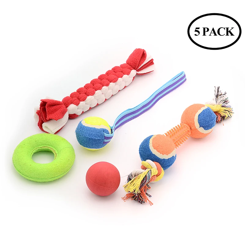 5PCS/Set Wholesale Combination Pet Dog Toy Puppy Chew Toys Playing Interactive Toy Small Medium