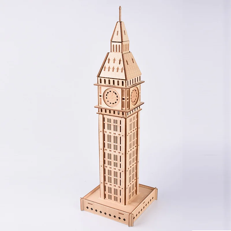 

Model Building Kits Laser Cutting Puzzle 3D Wooden Jigsaw Model Big Ben Uk Model Educational Toy Collection For Kids Children