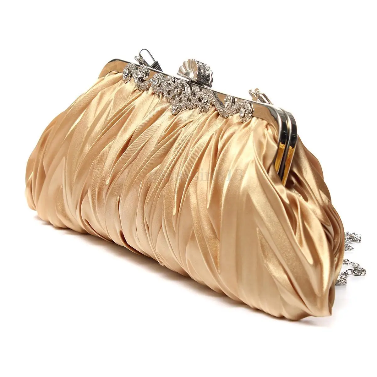 Fashion Lady Party Wedding Handbag Purse Girl Soft Evening Bag Bridal Women Satin Crystal Clutch Fashion Lady Party Wedding Handbag Purse Girl Soft Evening Bag Bridal Women Satin Crystal Clutch