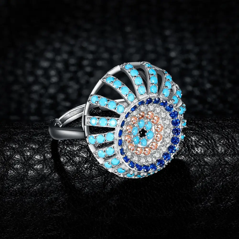 Koop Jewelrypalace Bohemian Boho Gesimuleerde Turquoise Ring 925 Sterling Zilveren Ringen Voor Vrouwen Party Cocktail Ring Zilver 925 Sieraden