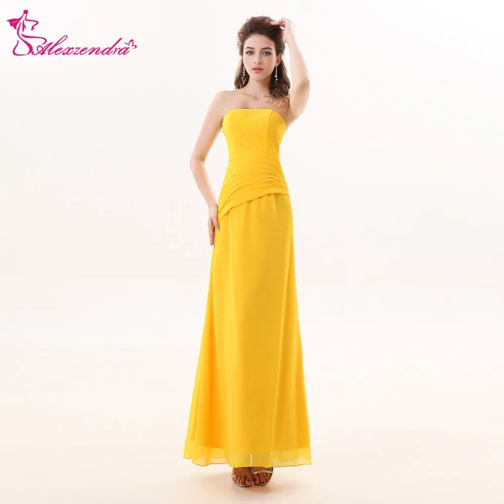 vestido amarelo longo simples