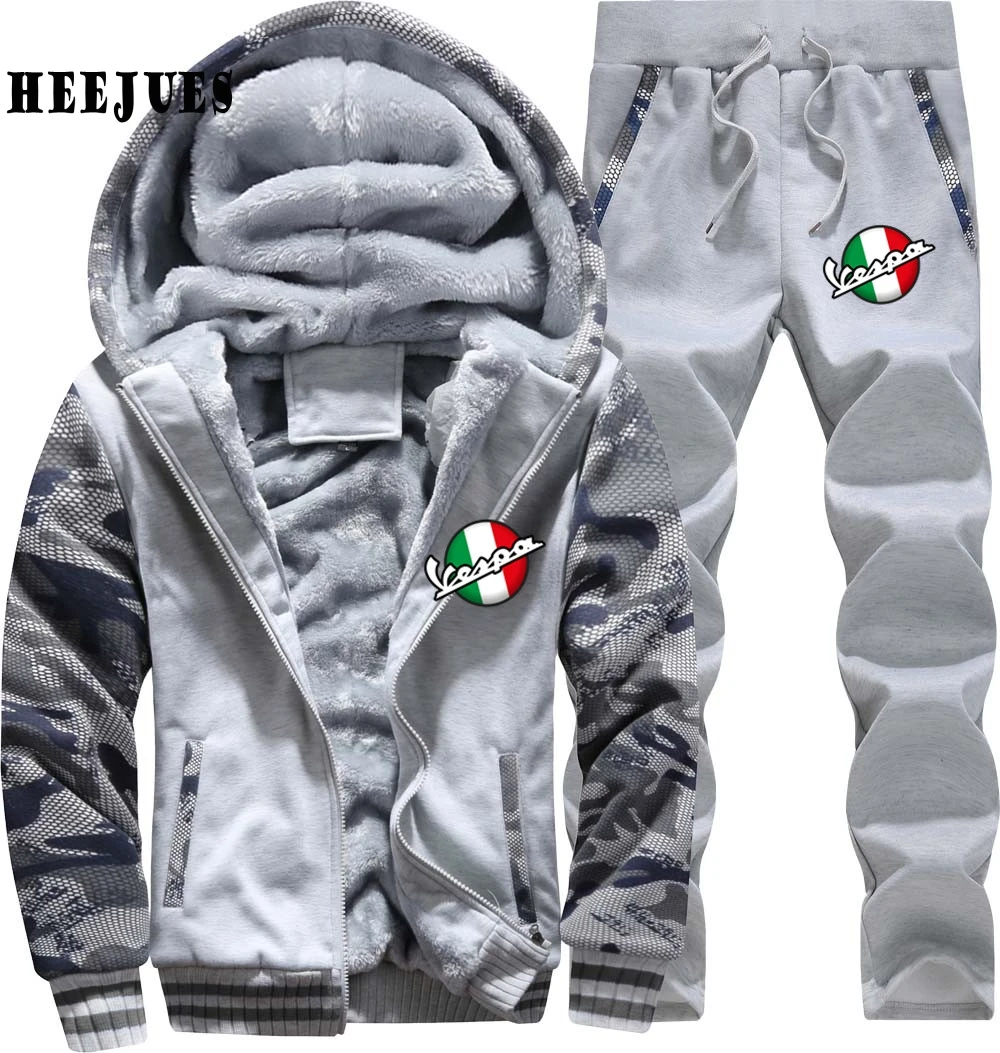 

Vespa Mens New Winter Warm Hoodies Fashion Sweatshirt Warm Motocycle Fleece Zipper Sweatshirt Jacket And Coat Dropshipping