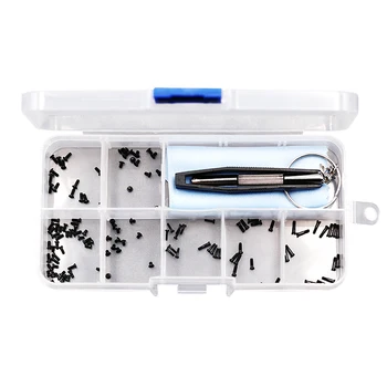 

Eyeglasses Sunglasses Watch Repair Kit with Screws Tweezers Screwdriver Black/Gold Stainless Steel Screws