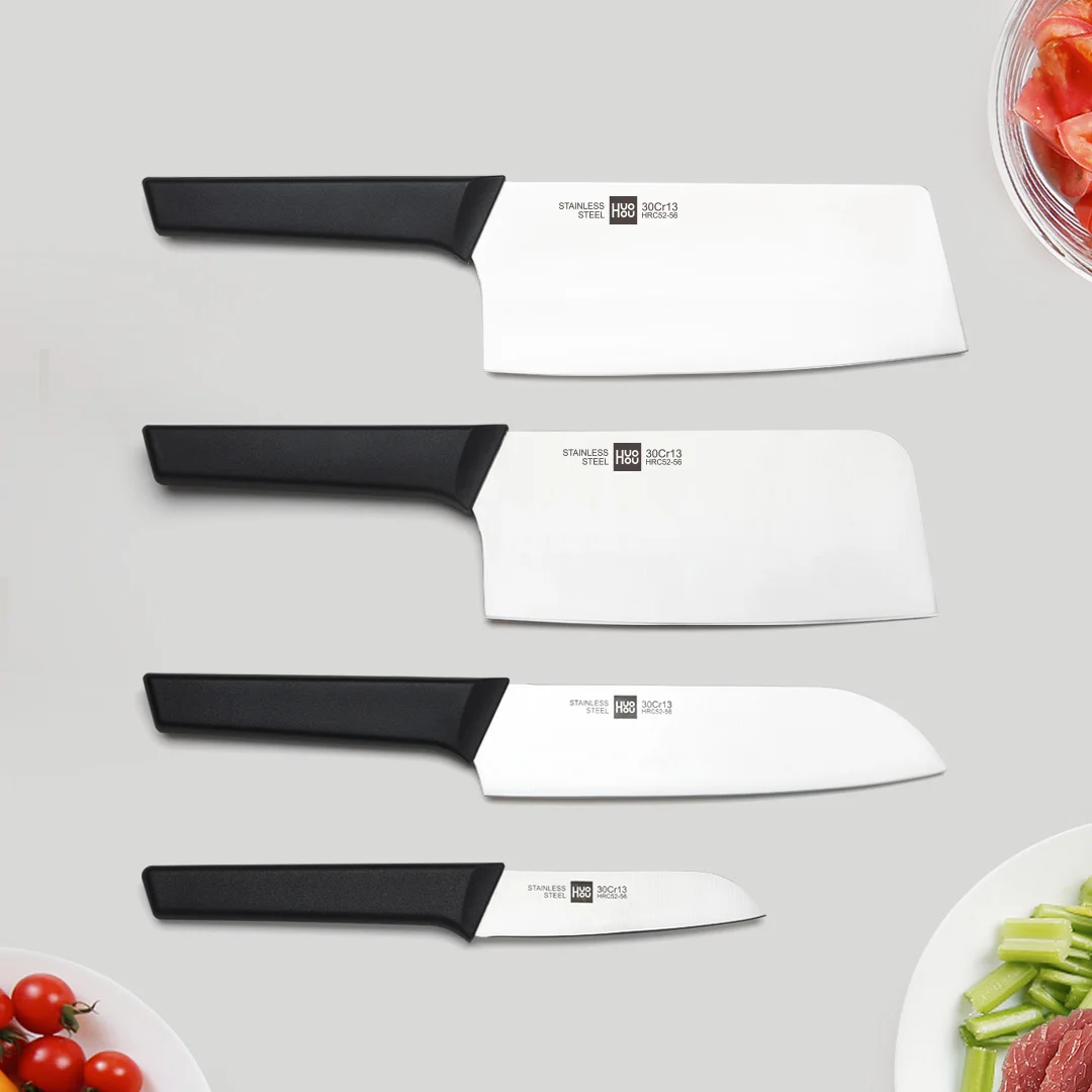Xiaomi HuoHou антипригарный нож из нержавеющей стали набор ножей 6 шт. нож шеф-повара Кухня с ножницами