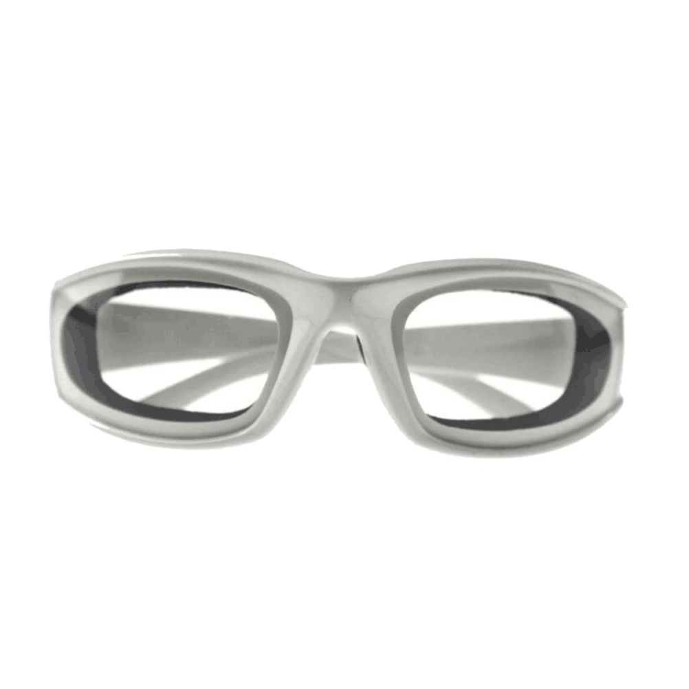 Защитные очки с луком для защиты глаз, кухонные аксессуары, защитные очки, защитные очки для разделки, нарезки - Цвет: Белый