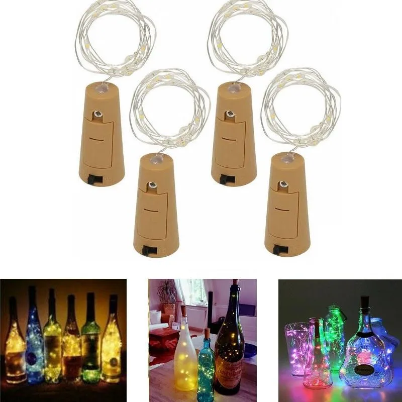 1M 10LED/2M 20LED Lamp Cork Shaped Bottle Stopper Light Glass Wine LED