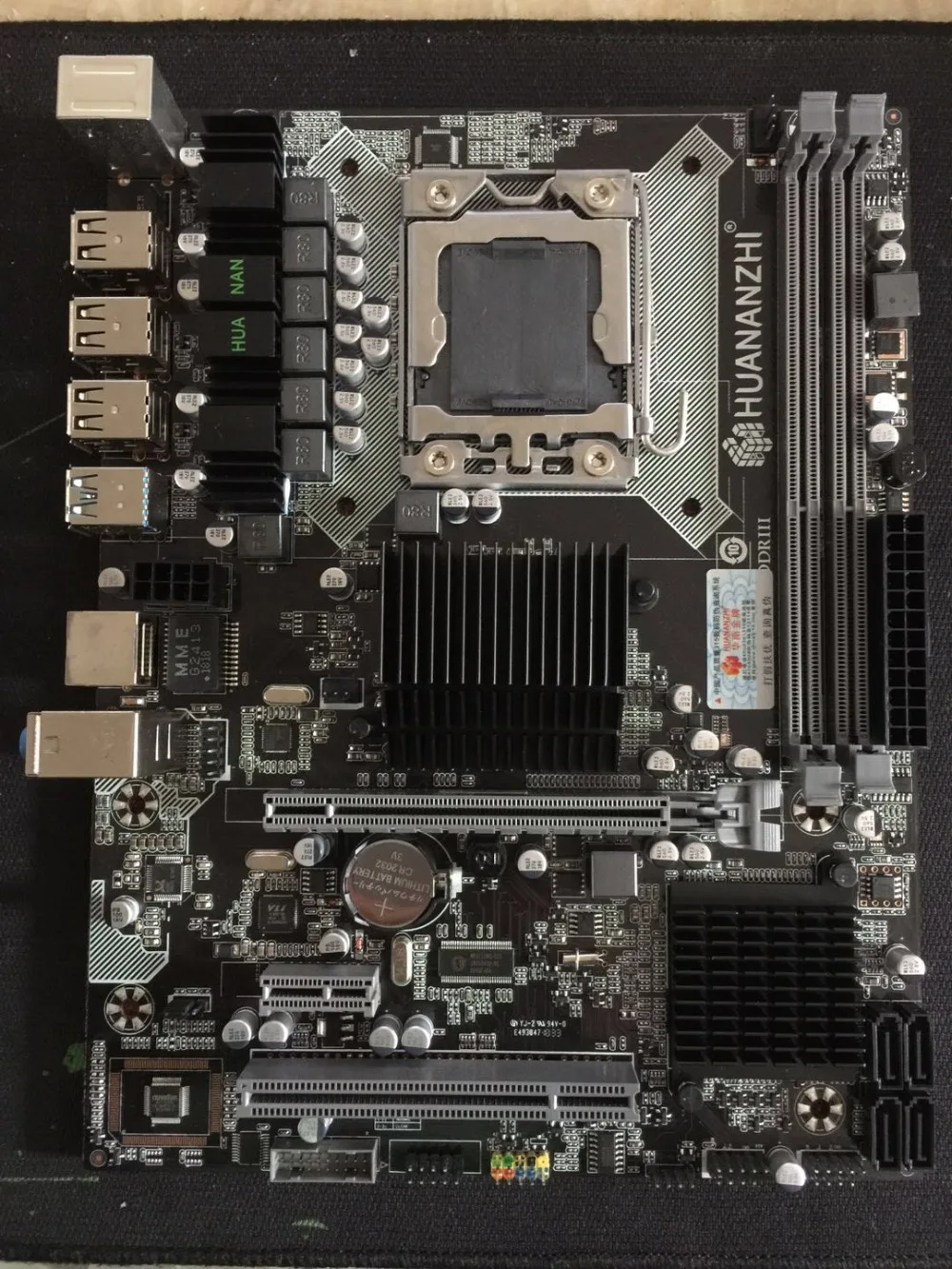 تعزيز هوانان تشى X58 اللوحة USB3.0 خصم LGA1366 اللوحة مع وحدة المعالجة المركزية زيون X5570 2.93 GHz RAM 8G (2 * 4G) DDR3 REG ECC