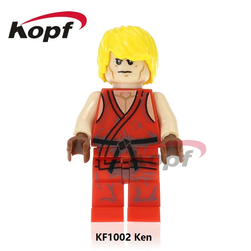 

Single Sale Super Heroes Building Blocks Ken Action Dhalsim Zangief Honda Terminator Deadpool Bricks Toys for children KF1002