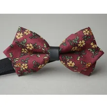 Красный галстук-бабочка с цветочным рисунком, винтажный галстук, чудесный галстук-бабочка, Бабочка, хлопковый галстук ручной работы