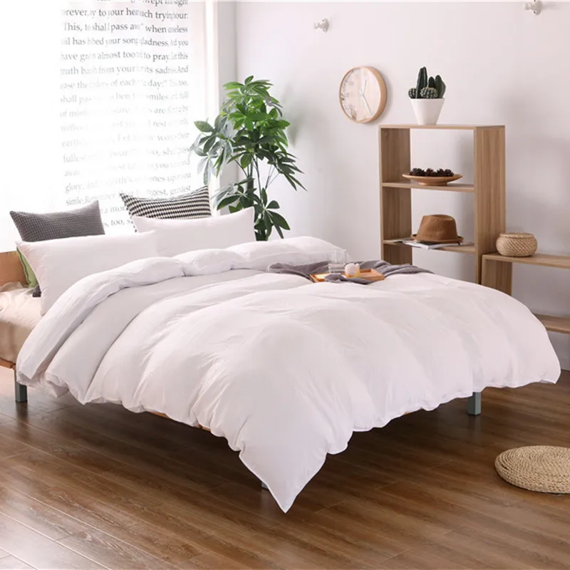 

Bedding Set Queen King Size Black White Color Bedlinen 100% Polyester Sheet Pillowcase Duvet Cover Sets XF329