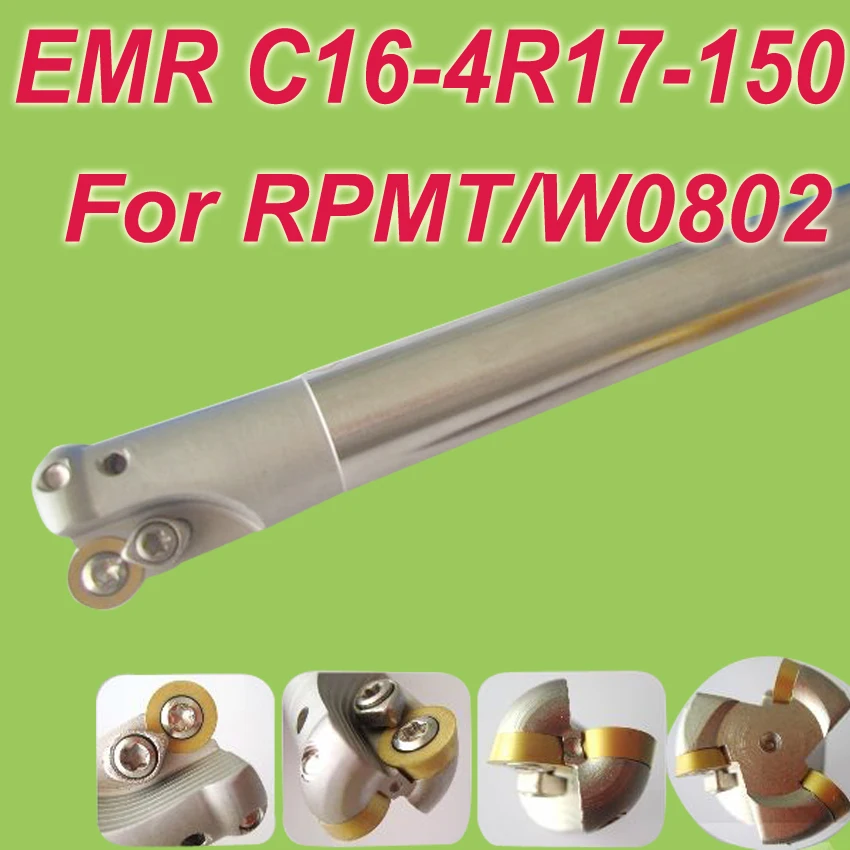 

Free Shiping EMR C16-4R17-150 Indexable Shoulder End Mill Arbor Cutting Tools for RPMT0802/RPMW0802