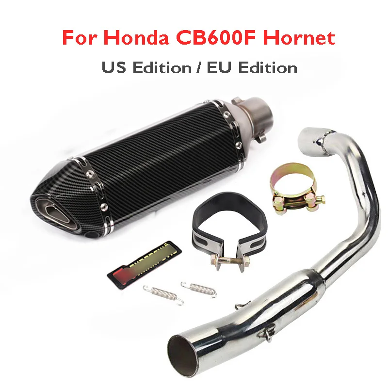 Слип на CB600F Hornet Выхлопная система глушителя Escape соединение трубы весь набор труб