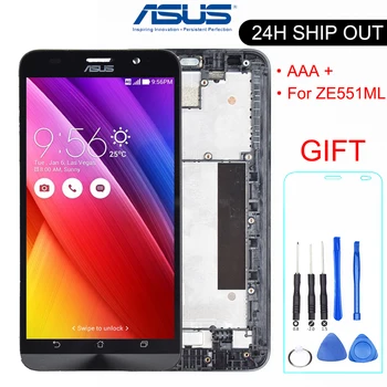 

New 5.5 inch LCD Display For ASUS Zenfone 2 ZE551 ML Touch Screen Panel Digitizer With Frame Zenfone 2 ZE551ML Replacement Z00AD