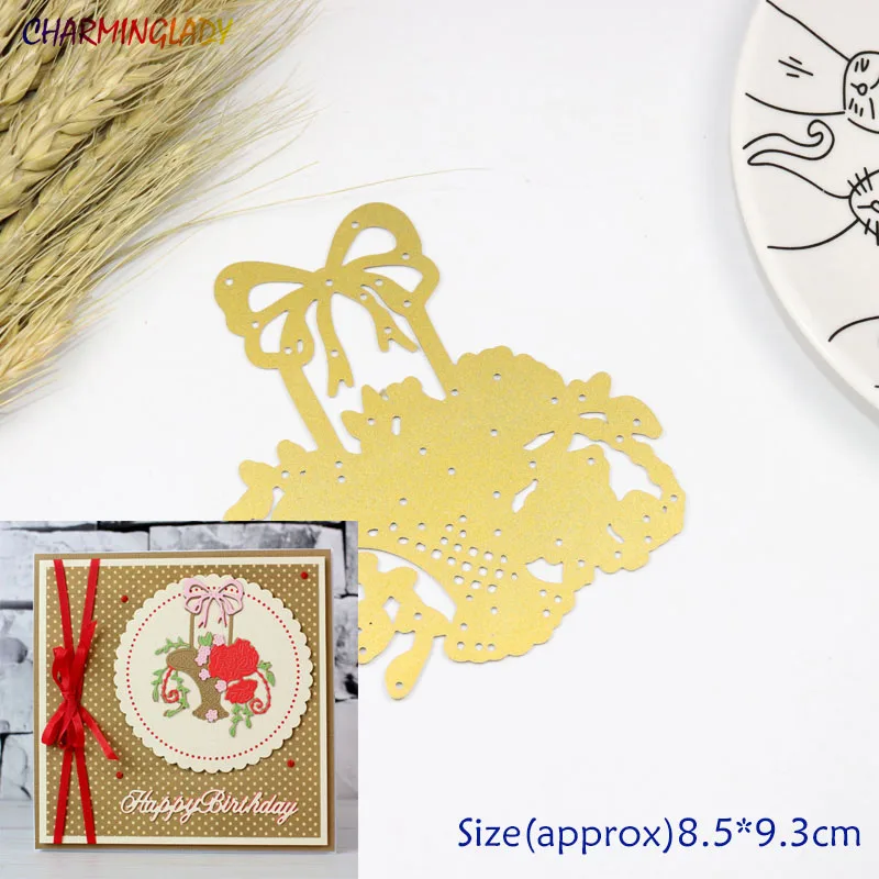 

Metal cutting dies for scrapbook Beautiful flower basket album PAPER CRAFT embossing stencils template suit for cutting machine