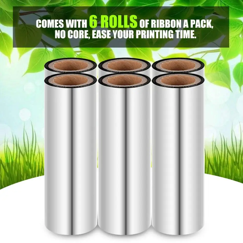 

6 Rolls x Enhanced Thermal Transfer Resin Wax Mixed Ribbon 110mm x 30m for Label Print
