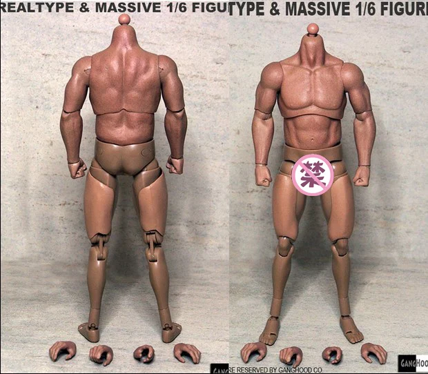 GangHood 1/6 Scale Muscular Body 1.0 Version For Hot Toys Bane Head Sculpts 