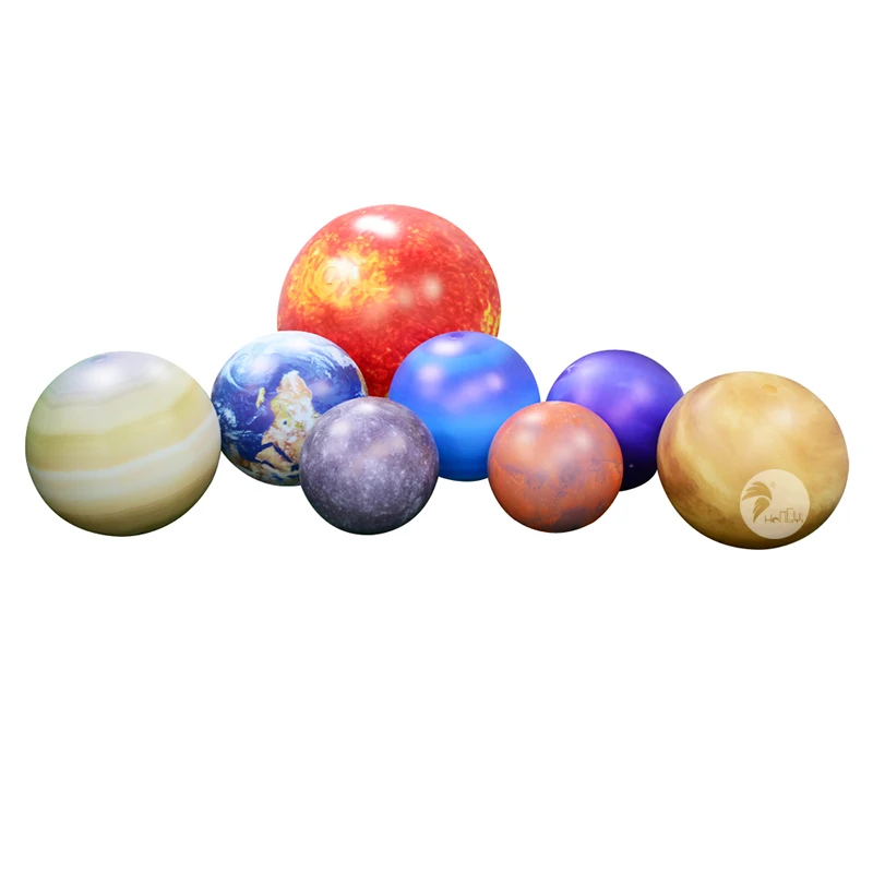 Full Set LED Inflatable Balloons, Earth, Moon, Jupiter, Saturn