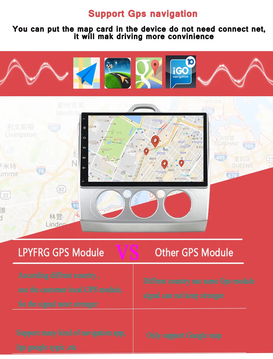 Discount Octa Core Android 9.0 Fit Ford FOCUS /MONDEO/S-MAX /CONNECT 2005 2006 2007 2008 2009 10 11 Car DVD Navigation GPS Radio System 6