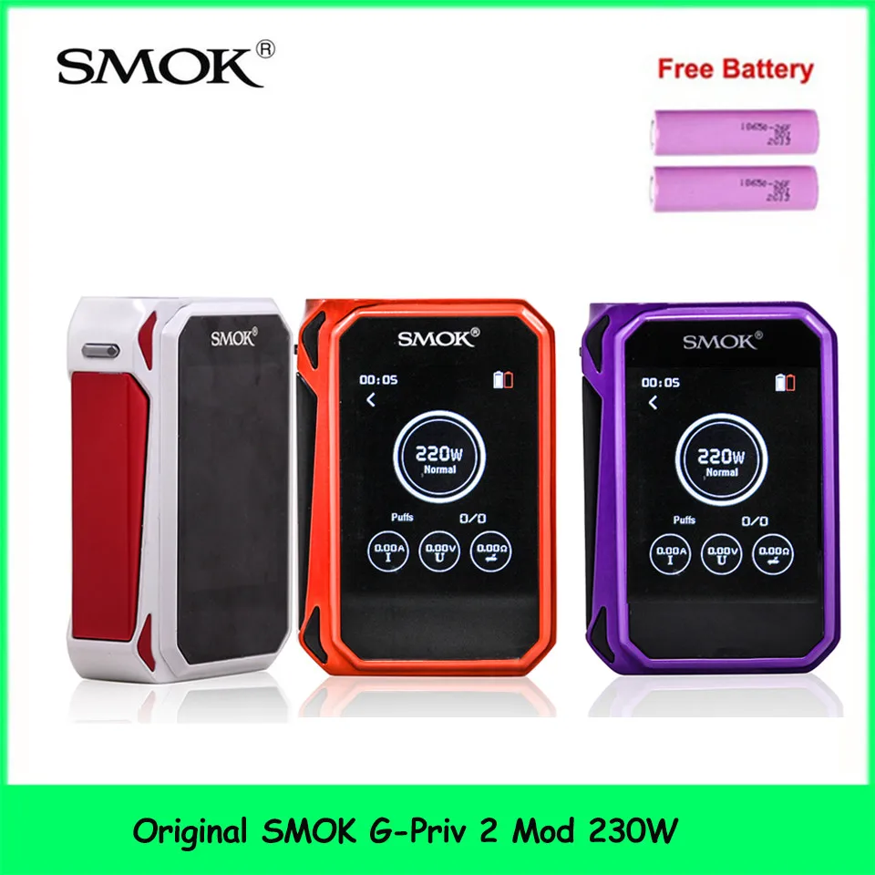 

Original SMOK G-Priv Mod 220W GPriv E Cigarette Box Mod Vape Mod For TFV12 Prince Atomizer TFV8 X-baby Tank vs G Priv 2 Mag Mod