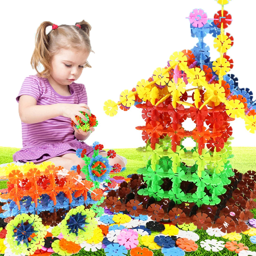 DIY креативные блоки пластиковые снежные снежинки строительные блоки игрушки модель и строительство строительные игрушки для детей Подарки