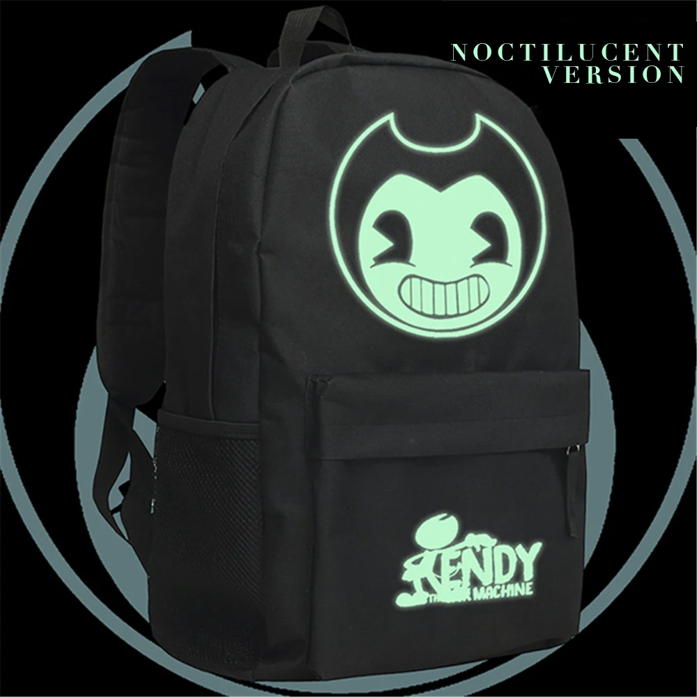 Zshop Bendy and the Ink Machine Backpack for Children Gifts for School Bag Light in Dark