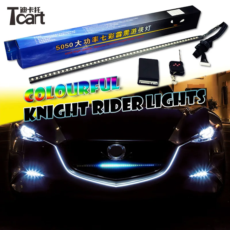 Tcart 1Set Car LED RGB Knight Rider Lights With Wireless Remote Control ...