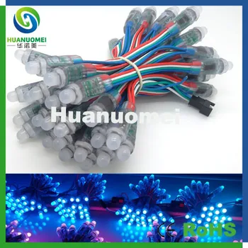 

Silicon filled IP68 pixel light 100leds ,6803 chip round 12mm led module string 5V light, 100pixels/pack