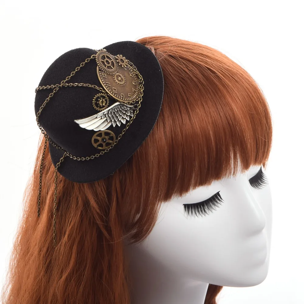 Steampunk Mini Top Hat Hair clip Gothic 
