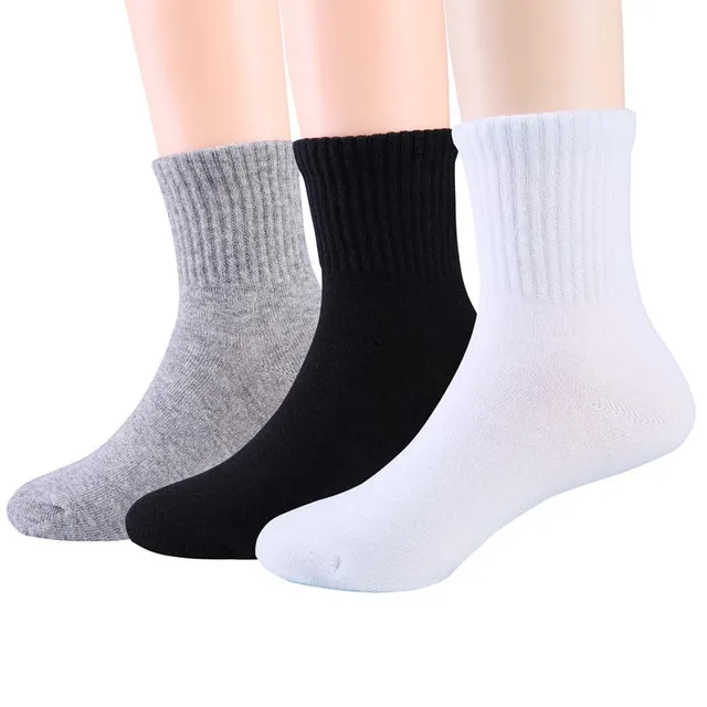 Spring Autumn Winter White Kids Socks Sport Style Solid Soft Cotton