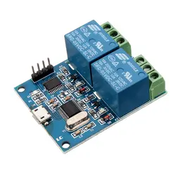Новый LCUS-2 двухканальный релейный модуль USB Intelligent управление переключатель