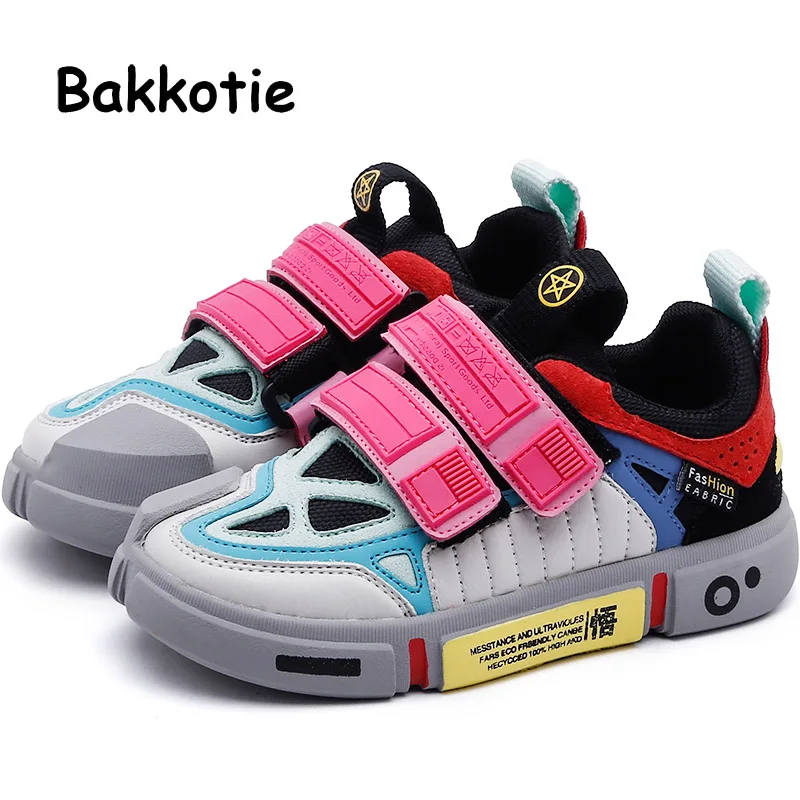 Bakkotie/детская повседневная обувь модные черные дышащие кроссовки для мальчиков