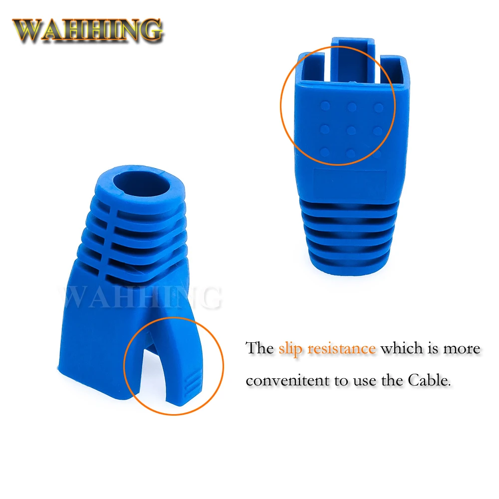 7mm Cat6 Cat6a Cat5e RJ45 Plug Ethernet Network Cable Strain Relief Boots RJ45 plug Caps RJ45 Connector Colorful boots HY1533
