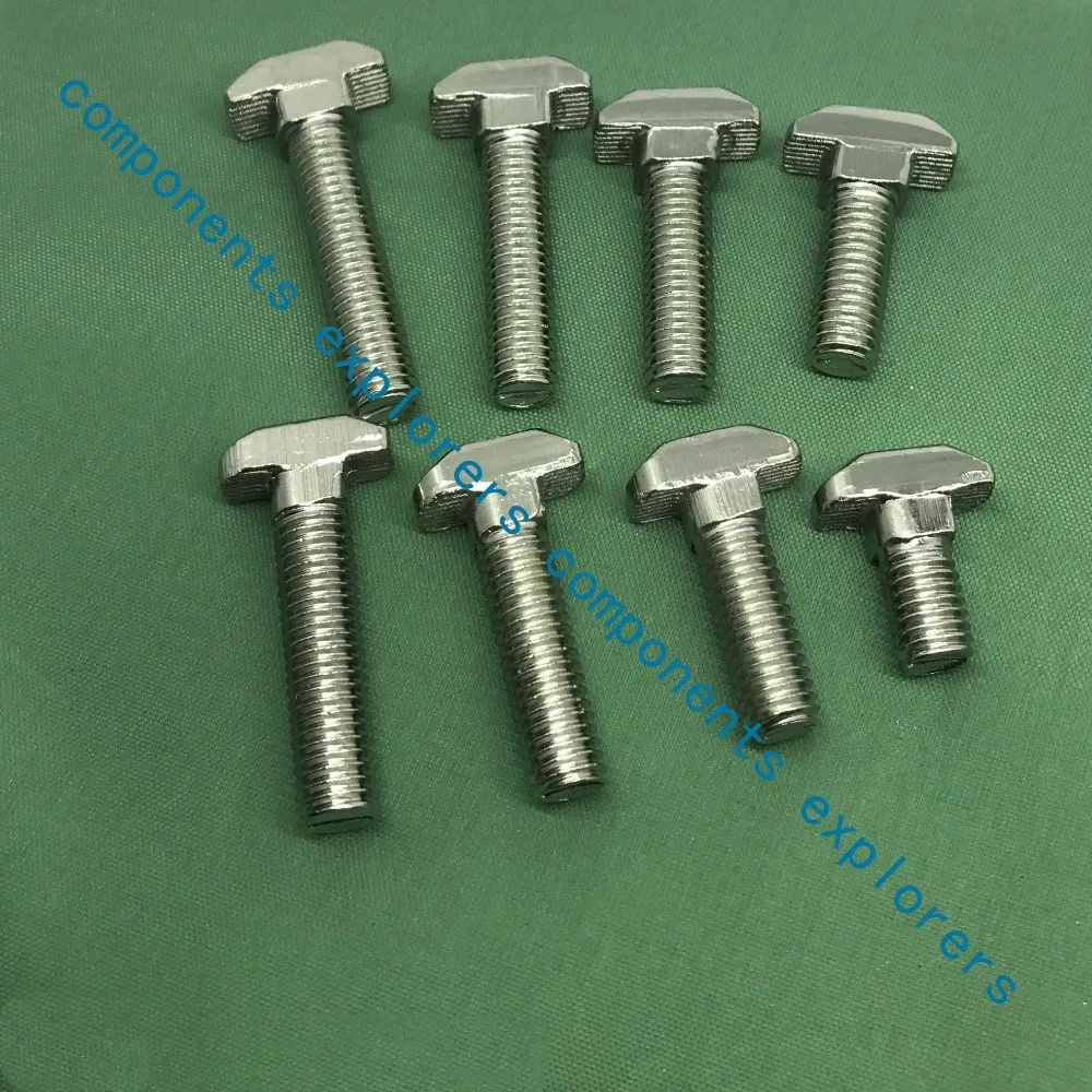 Stainless steel series M8 T Bolts for M8 Flanged Nuts,20pcs/lot.in