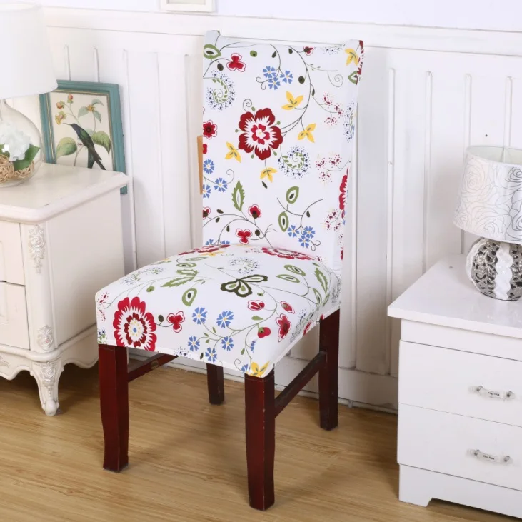 

mylb Floral Printing Elastic Chair Cover Home Decor Dining Chair Cover Spandex Decoration covering Office Banquet chair Covers