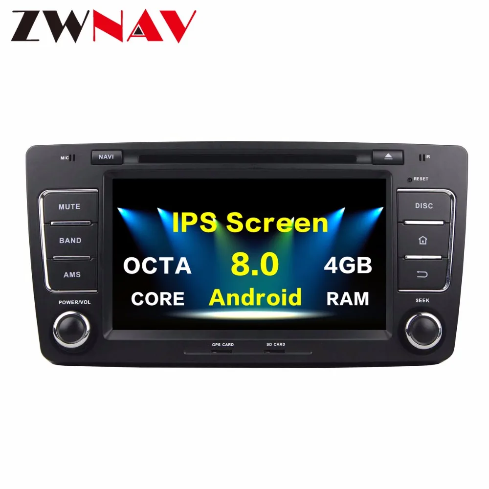 Excellent 4G+32G android 8.0 car dvd player head unit for VW OCTAVIA 2012 multimedia player car radio stereo gps navigation BT wifi 8 core 0