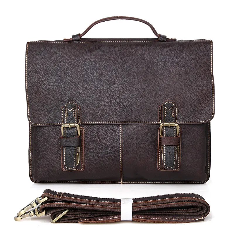 

High Quality Vintage Genuine Leather JMD Men Briefcase Portfolios Office Bags Business Bag Messenger Bag #7090R
