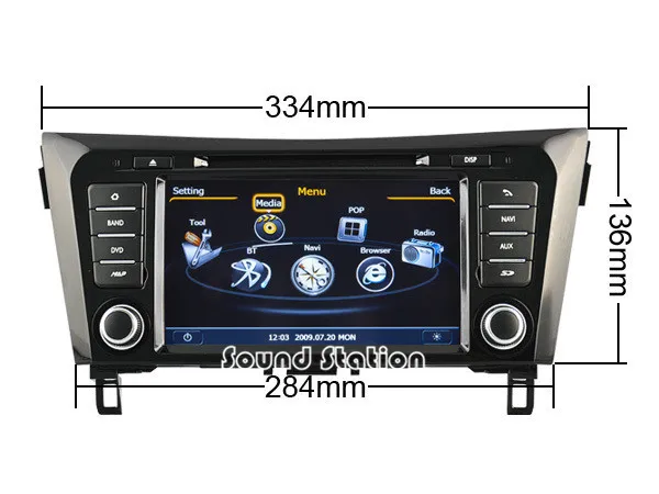 Untuk Nissan Qashqai Auto Car DVD 