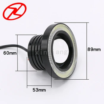 

2Pcs/Set Angel Eyes Fog Lamp 64mm 76mm 89mm High power Lens LED Fog Light with Angel Eye Ring 7 Color for Universal Car Motors