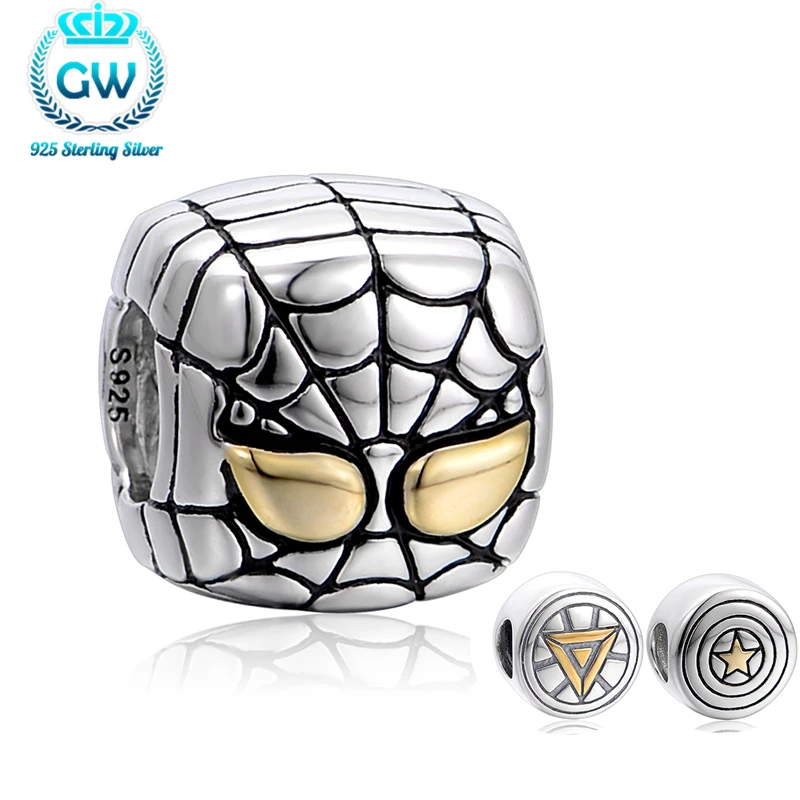 

Fashion Charms Silver 925 Beads Fit European Charms Silver Bracelet Sterling Bead Jewelry Making Sieraden maken Avengers Beads