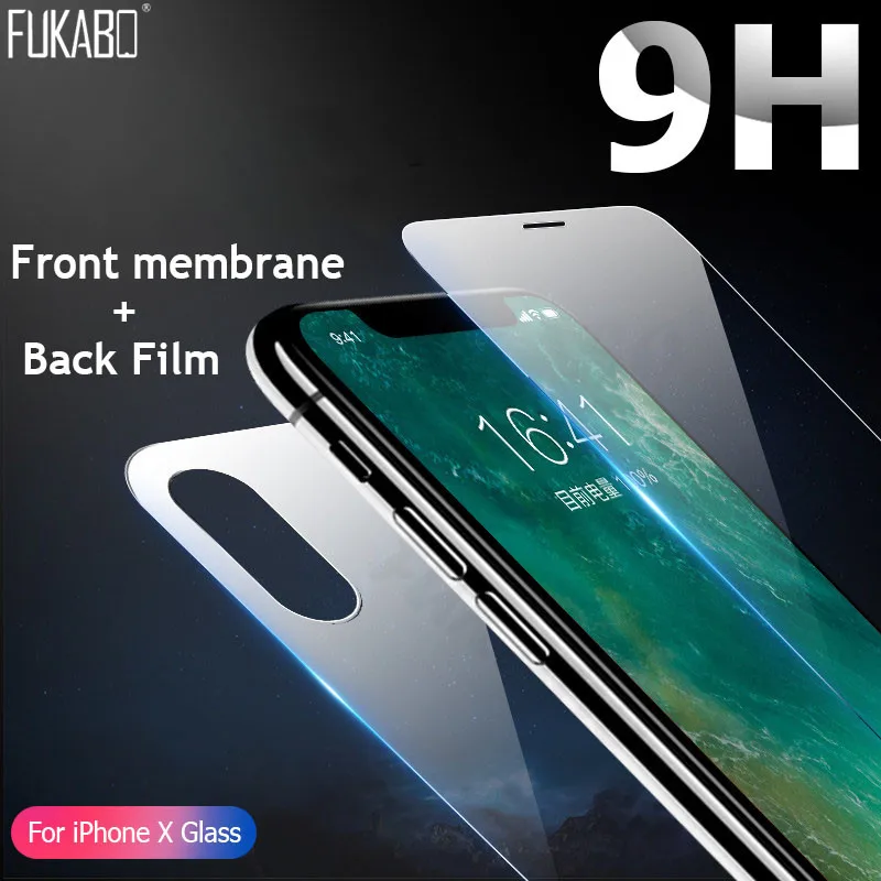

9H Full Cover 2PCS Front Back Screen Protector Tempered Glass For iPhone 7 XR XS Max X 8 Plus Glass For iPhone 6 6S Plus Film
