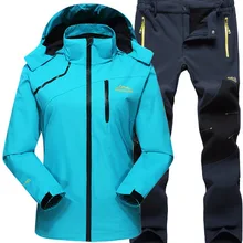 Женская Весенняя летняя спортивная одежда уличная Водонепроницаемая альпинистская Треккинговая походная куртка+ походная рыбалка спортивный Быстросохнущий костюм со штанами