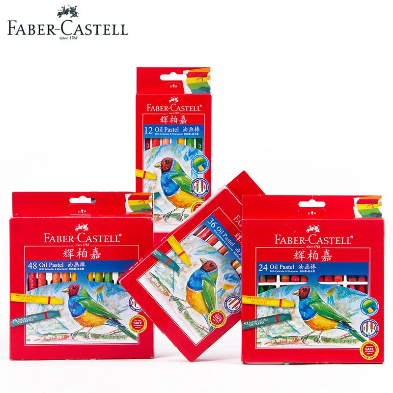 

Faber Castell Hexagon Colored Oil Pastels with sharpener Extender 12/24/36/48 Colors Pastille Crayons for Children to Graffiti