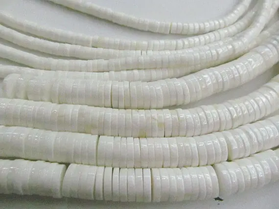 

high quality 2strands 4-10mm natural white shell gems heishi pinwheel wheel rondelle pinwheel loose bead